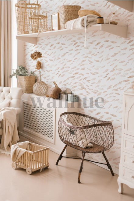 Serene Watercolor Fish Pattern Wallpaper Mural