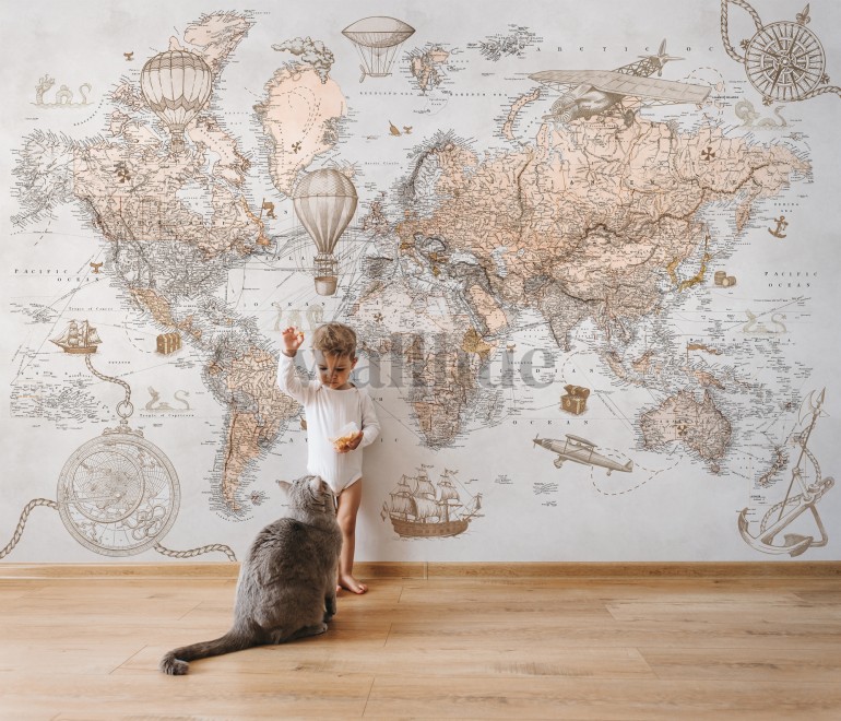 Kids Treasure Map Wallpaper Mural