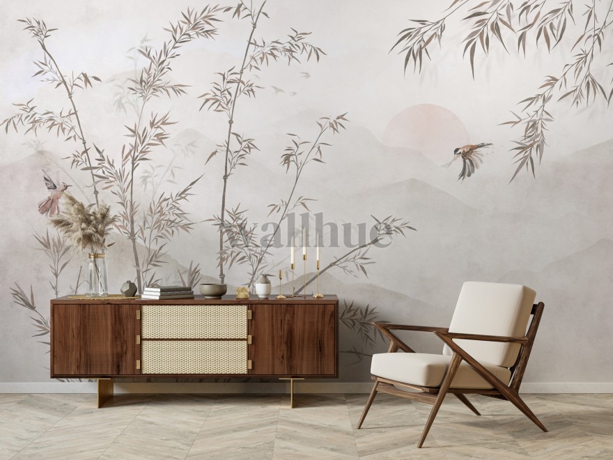 Chinese Bamboo Landscape Wallpaper Mural