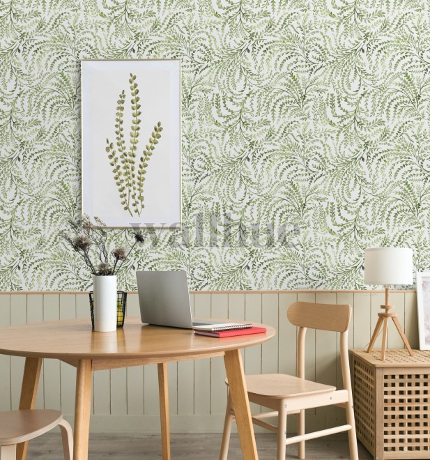 Lush Fern Leaf Pattern Wallpaper Mural