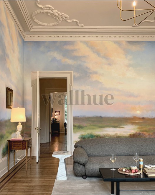 Sunrise Pastel Tones Artistic Wallpaper Mural