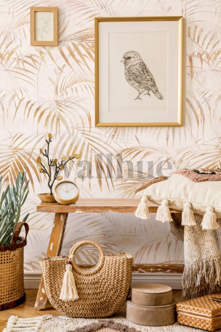 Tropical Palm Leaves Wallpaper Mural