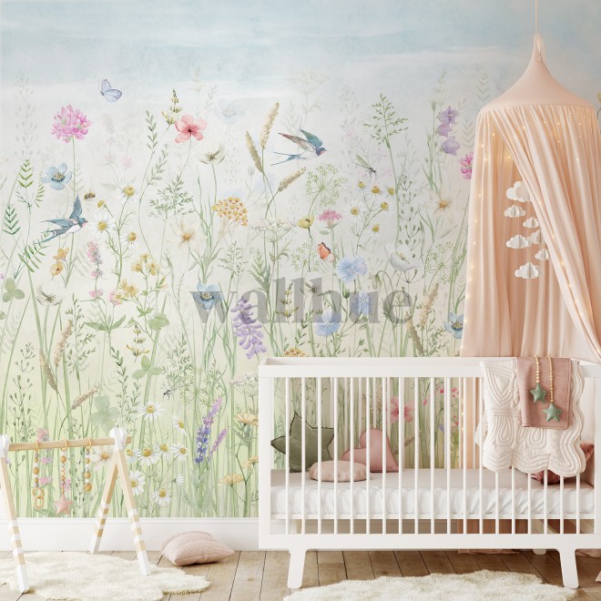 Delicate Floral Harmony Nature Wallpaper Mural