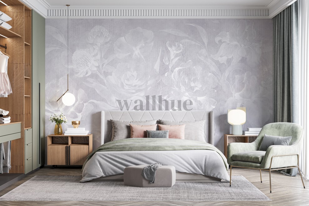 Soft Bohemian Elegance Flower Wallpaper Mural