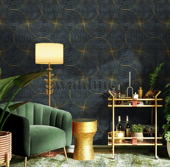 Geometric Circles Deluxe Wallpaper Mural