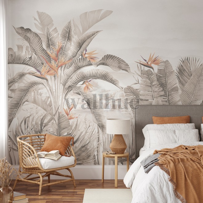 Tropical Paradise Flower Garden Wallpaper Mural