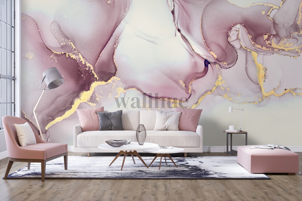 Abstract Luxury Marble Swirls Wallpaper Mural