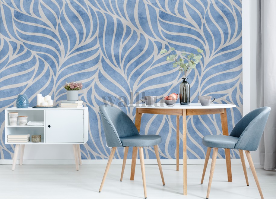 Abstract Wave Patterns Elegant Wallpaper Mural