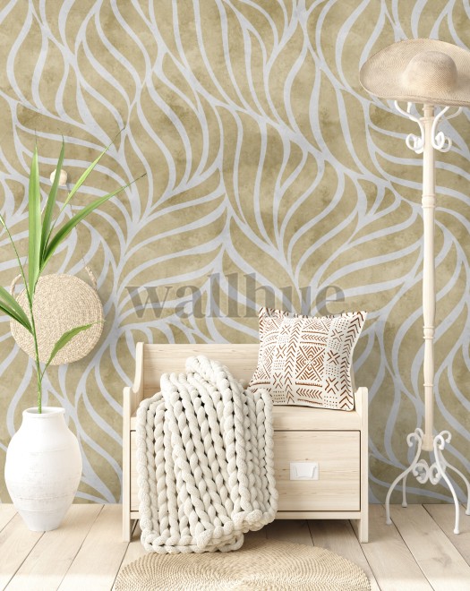 Abstract Wave Patterns Elegant Wallpaper Mural