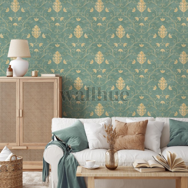 Elegant Floral Vine Pattern Wallpaper Mural