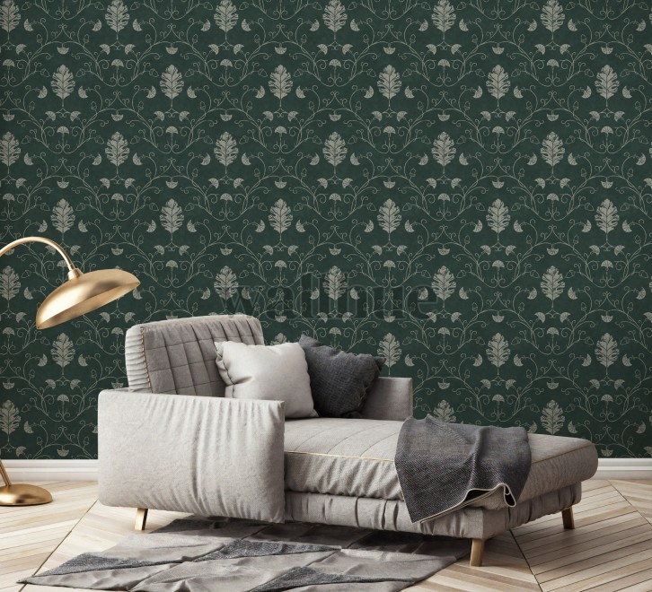 Elegant Floral Vine Pattern Wallpaper Mural