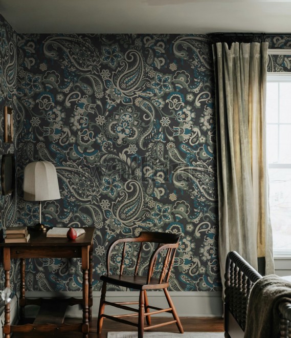 Vintage Floral Paisley Wallpaper Mural Vintage Floral Paisley Wallpaper Mural