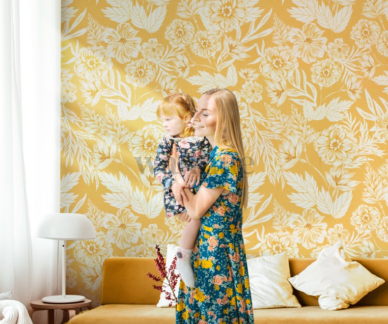 Elegant Watercolor Peony Pattern Wallpaper Mural Elegant Watercolor Peony Pattern Wallpaper Mural