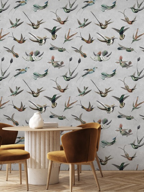 Antique Hummingbirds Wallpaper Mural 