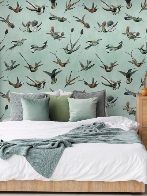 Antique Hummingbirds Wallpaper Mural 