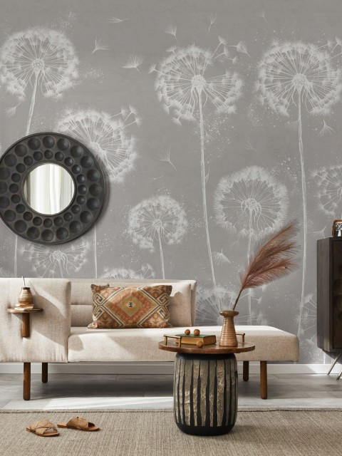 Serene Dandelion Wisps Kids Room Wallpaper