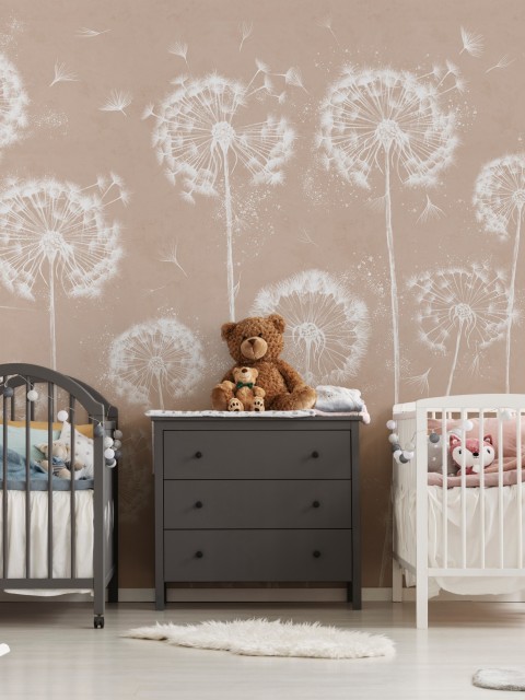Serene Dandelion Wisps Kids Room Wallpaper