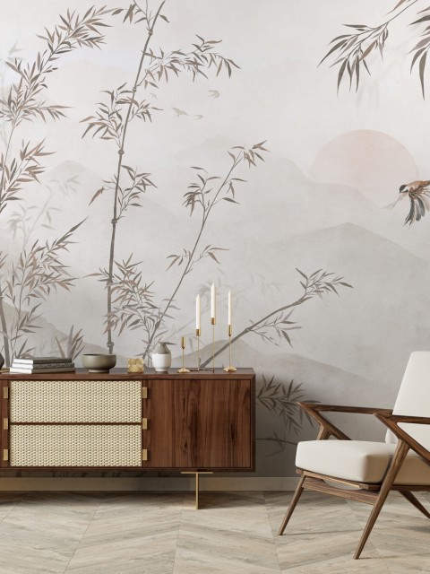 Chinese Bamboo Landscape Wallpaper Mural