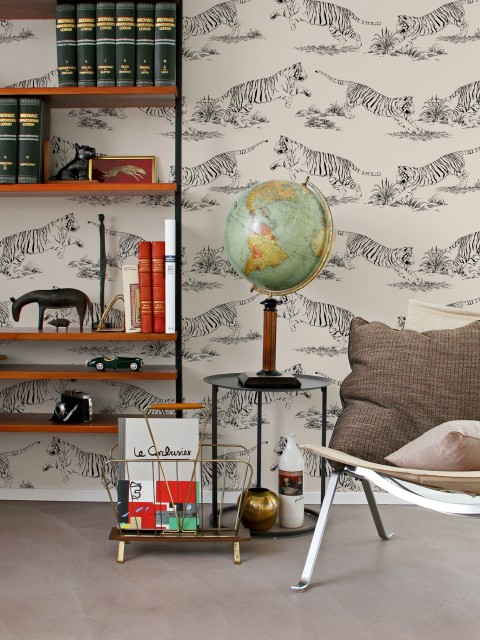 Wild Tiger Pattern Wallpaper Mural