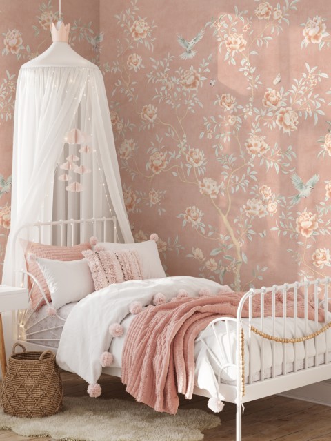 Chinoiserie Chic Floral Elegance Wallpaper Mural