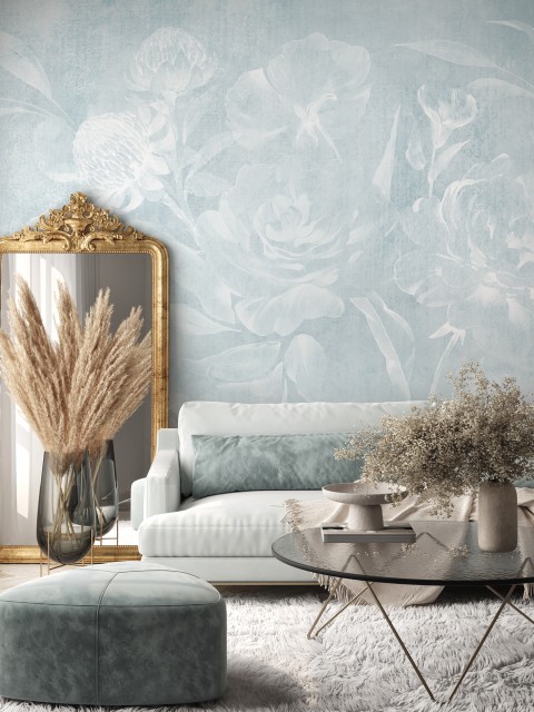 Soft Bohemian Elegance Flower Wallpaper Mural