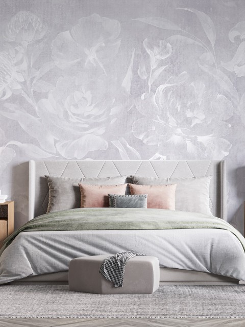 Soft Bohemian Elegance Flower Wallpaper Mural