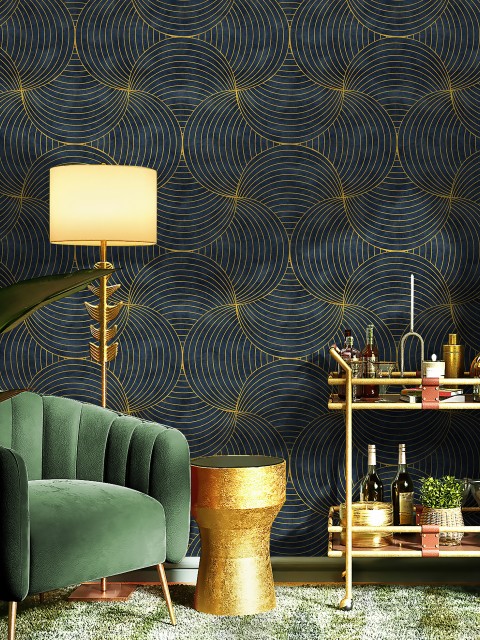 Geometric Circles Deluxe Wallpaper Mural