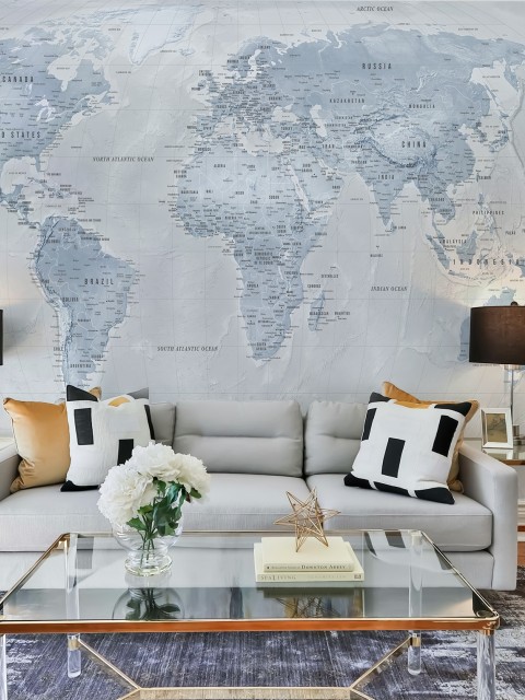 Global Geographic  World Map Wallpaper Mural