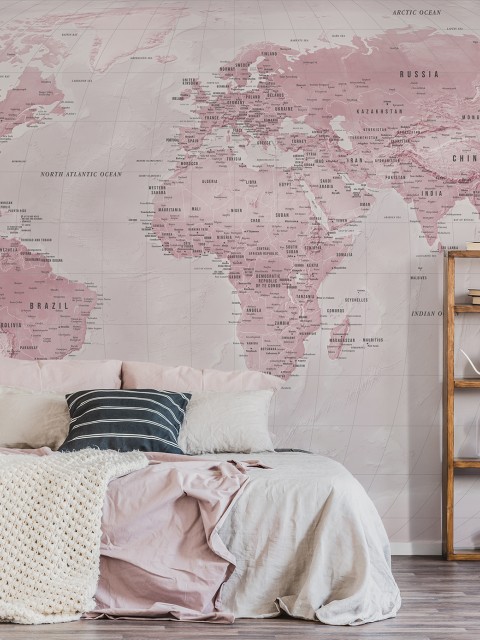 Global Geographic  World Map Wallpaper Mural