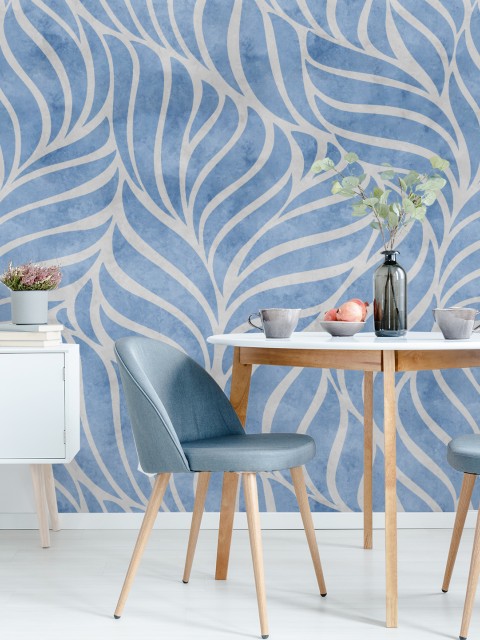 Abstract Wave Patterns Elegant Wallpaper Mural