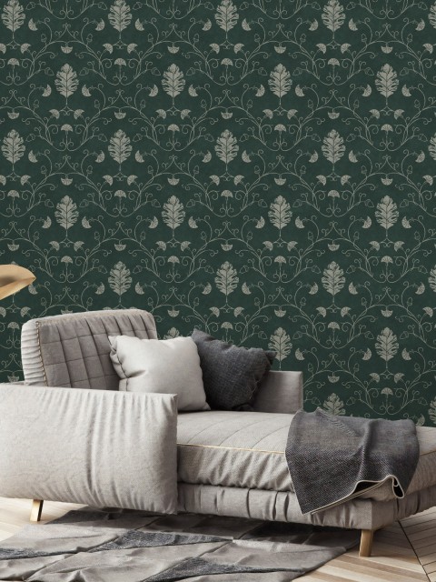 Elegant Floral Vine Pattern Wallpaper Mural