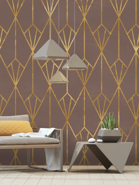 Elegant Art Deco Geometric Wallpaper Mural