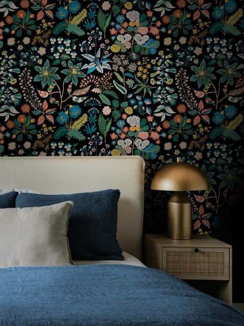 Vintage Dark Botanical Garden Wallpaper Mural