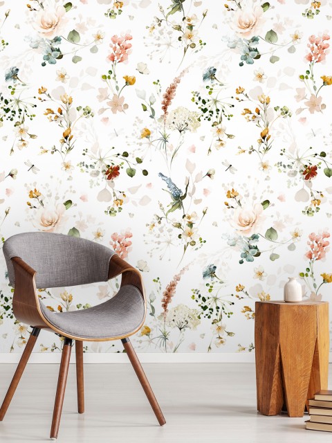 Whimsical Wild Flower Wallpaper Mural