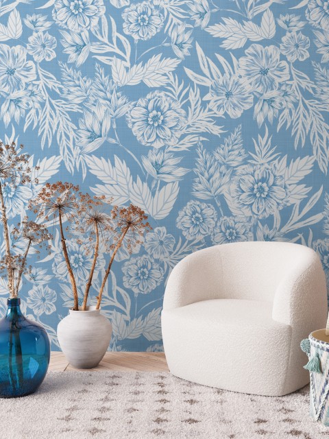 Elegant Watercolor Peony Pattern Wallpaper Mural