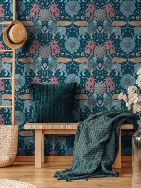 Mystical Winged Lions Wallpaper Mural