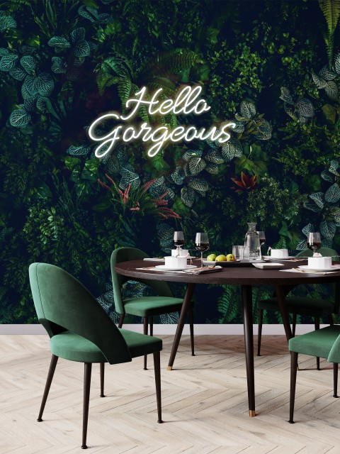 Elegant Botanical Jungle Greenery Wallpaper Mural