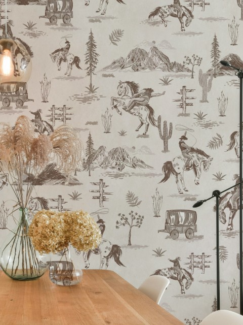 Western Cowboy Horses Adventure Wallpaper Mural