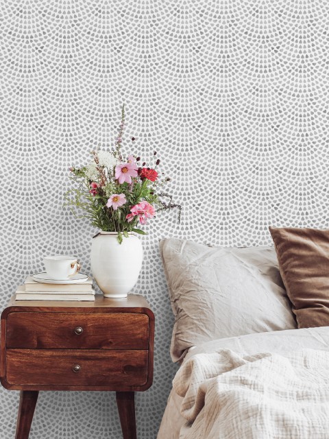 Abstract Aqua Raindrop Pattern Wallpaper Mural