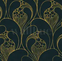 Luxurious Art Deco Abstract Swirls Wallpaper Mural