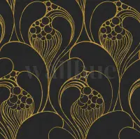 Luxurious Art Deco Abstract Swirls Wallpaper Mural