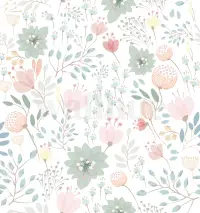 Delicate Floral Bloom Wallpaper Mural