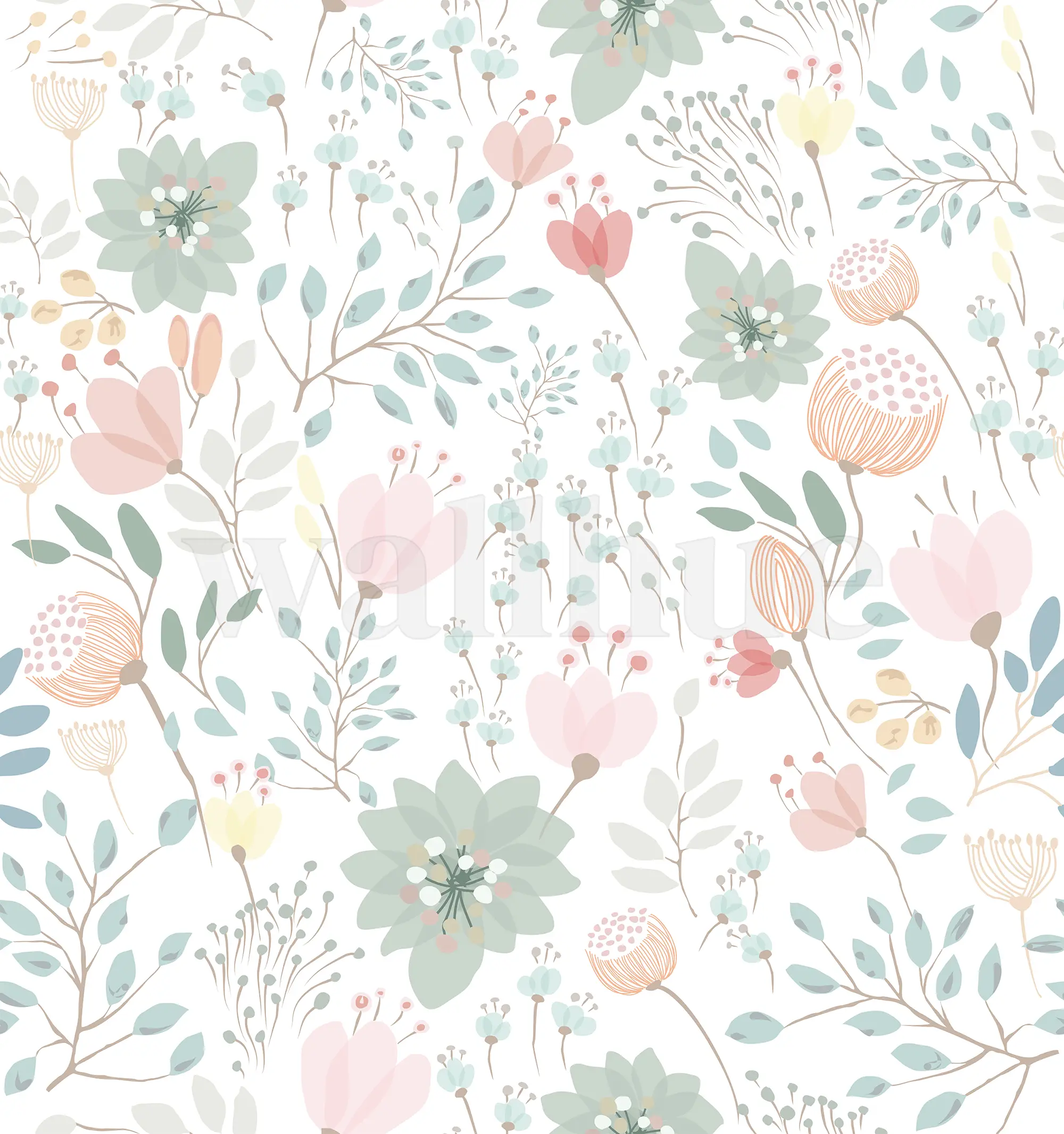 Delicate Floral Bloom Wallpaper Mural