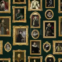 Renaissance Portrait Gallery Wallpaper Mural