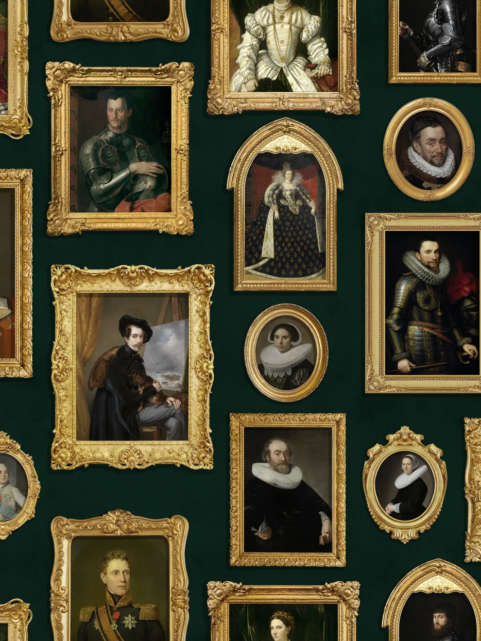 Renaissance Portrait Gallery Wallpaper Mural