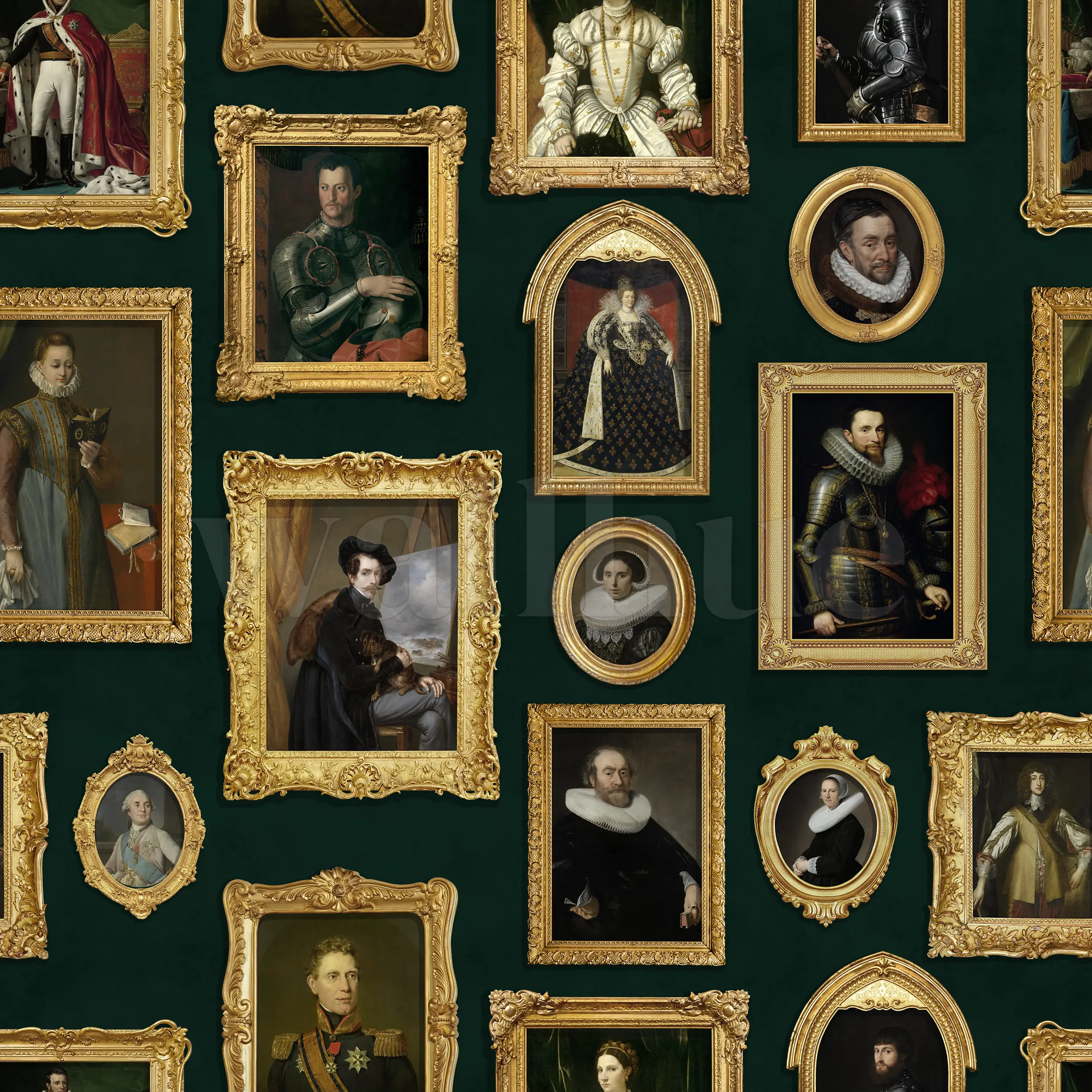 Renaissance Portrait Gallery Wallpaper Mural