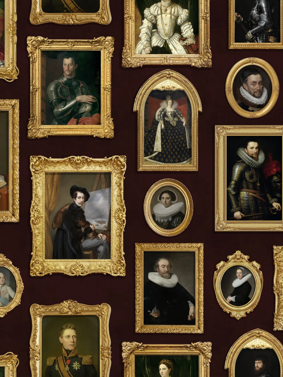 Renaissance Portrait Gallery Wallpaper Mural