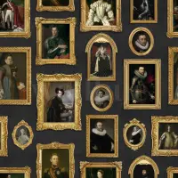 Renaissance Portrait Gallery Wallpaper Mural