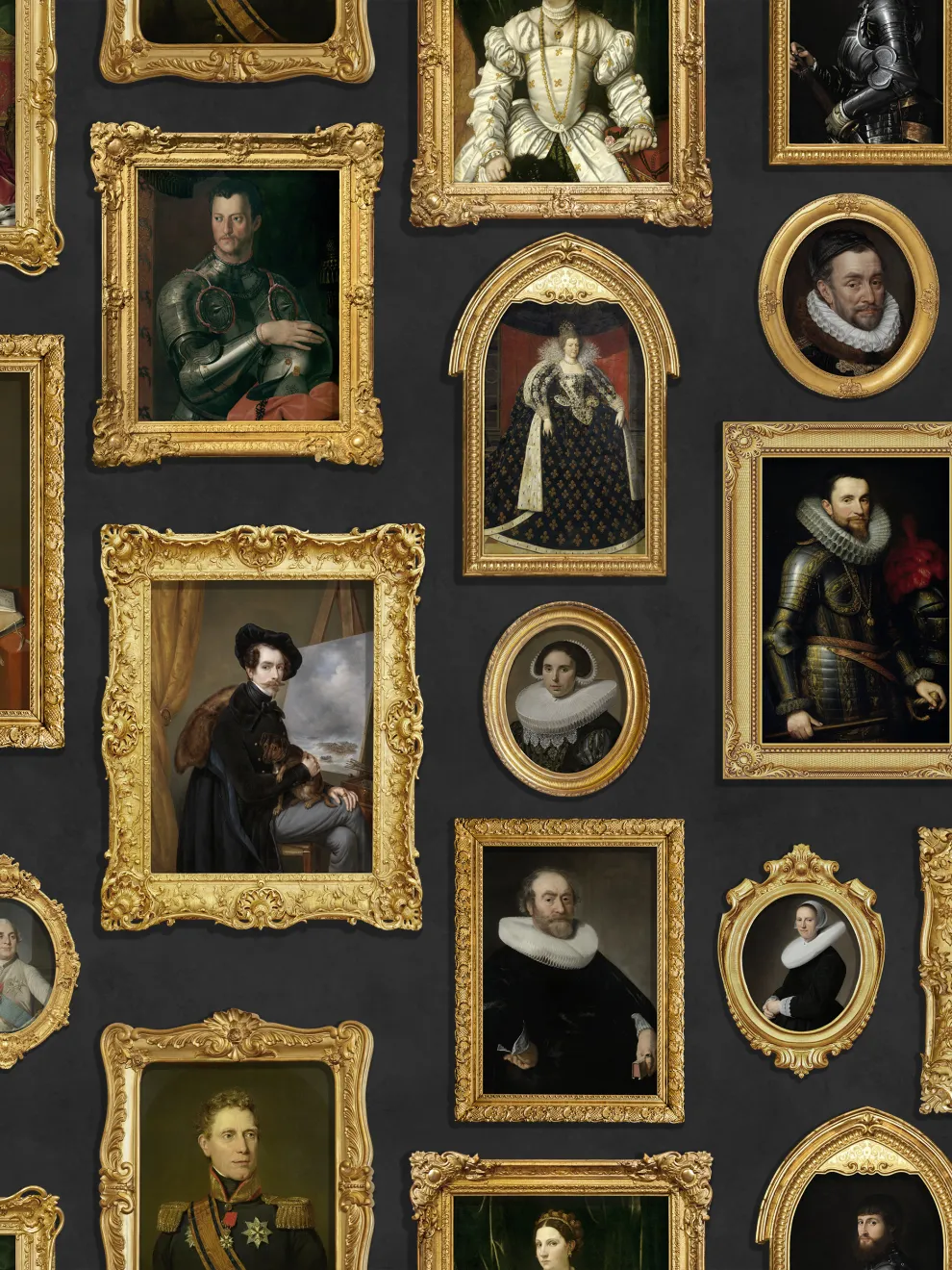 Renaissance Portrait Gallery Wallpaper Mural