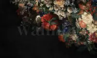 Elegant Dark Floral Blooms Wallpaper Mural